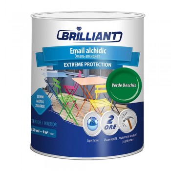 Эмаль алкидная Brilliant Extreme Protection светло зеленая 0,75 кг