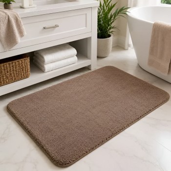 Covoraș de baie SUPER SOFT 40x60 cm, din microfibră, antiderapant, maro