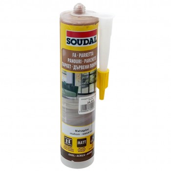 Ermetic acrilic Soudal pentru parchet și pardoseli din lemn, mahon 280 ml