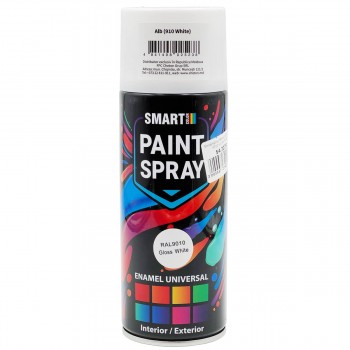 Email universal spray Smart Color alb lucios RAL9010 350 g
