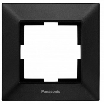 Рамка одноместная Panasonic Arkedia Slim черная, пластиковая WNTF08012BL