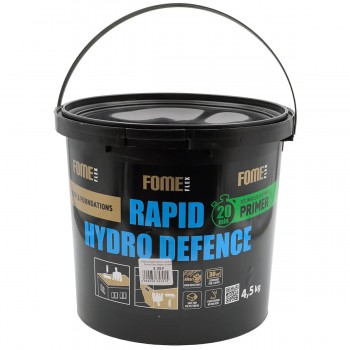 Праймер полимерно-битумный для гидроизоляции кровли и фундамента FOME FLEX Rapid Hydro Defence, чёрный, 4,5 кг