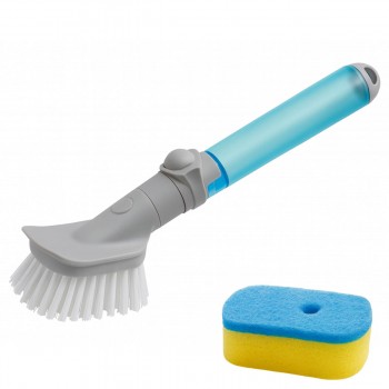 Perie-burete pentru spălarea vaselor 2-în-1 cu dozator AT1809