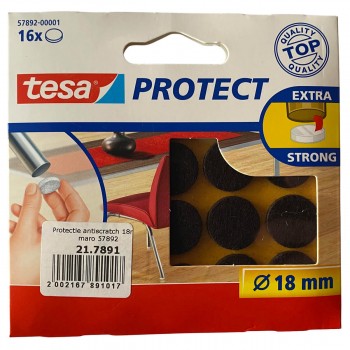 Crapodina din fetru Tesa 18 mm, 16 bucăți, maro 57892-00001