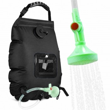 Duș portabil pentru camping 4Life 20 l, PVC, 51 x 40 cm, verde AT171