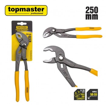Clește reglabil Topmaster 250 mm, deschidere maximă 36 mm (Art. 210162)
