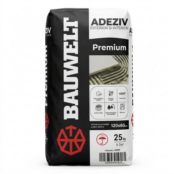 Adeziv pentru gresie, faianță și gresie porțelanată Bau Welt Premium, 25 kg, ranforsat, pentru interior și exterior