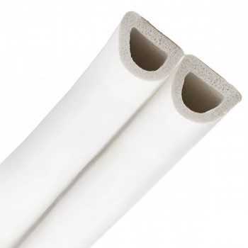 Garnitură de etanșare de tip D pentru uși și ferestre Profmet 9x7.5 mm, alb (Art. 890121)