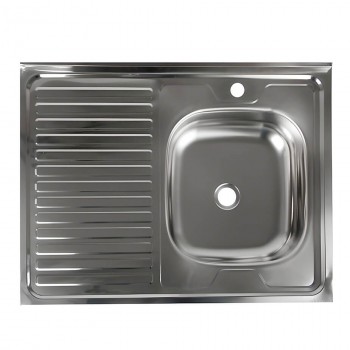 Chiuvetă pentru bucătărie 800x500x100 mm din oțel inoxidabil, dreptunghiulară