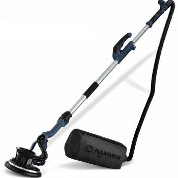 Шлифмашина для стен и потолков HAMMER BDSL-1200AV для гипсокартона d.225 мм, 1200 Вт, 2100 об/мин, телескопическая