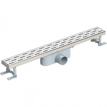 Rigolă de duș cu grilă din oțel inoxidabil BATHLINE Classic Series 400 mm, lateral, Ø50 mm, 4012-40