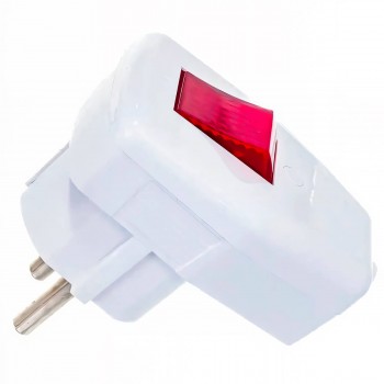 Fișă cu întrerupător ELMOS 16A, 250 V, IP20, albă, din plastic