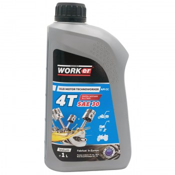 Масло для четырехтактных двигателей WORKER 4T SAE 30 1 л