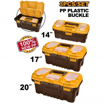 Set cutii pentru scule INGCO PBXK0301 3 bucăți, 14″ 17″ 20″,  din plastic