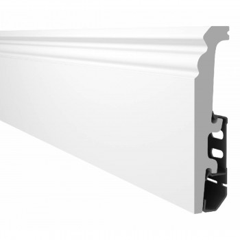 Plintă din duropolimer HDPS Arbiton Vega P1030 Alb, 100 x 20 mm, 2400 mm