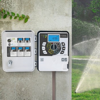 Programator pentru irigare automată RAIN I-DIAL Outdoor, 8 zone, 24 V AC, montaj exterior