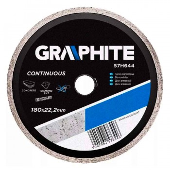 Диск алмазный сплошной GRAPHITE 180 х 22.2 мм 57H644