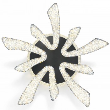 Люстра светодиодная потолочная, 5 плафонов, черная, современная 6001-5Z BK