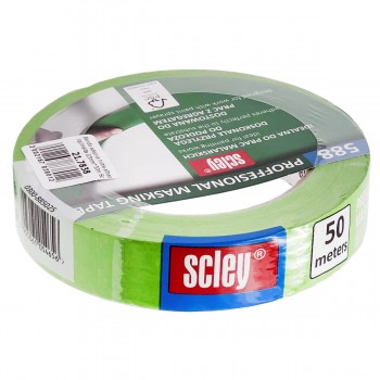 Bandă de mascare SCLEY seria 588, verde, 25 mm x 50 metri 0300-885025