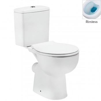 Унитаз-компакт напольный Ceramica Blanca MDB-1 P-trap No-Rim+C сиденье дюропласт, белый