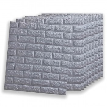 Panou autoadeziv din spumă PET Grace Cărămidă gri, 700 x 770 mm