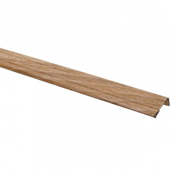 Prag din aluminiu pentru acoperiri de pardoseală Europrofil EP09 25 x 10 mm, 180 cm, Salcâm