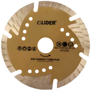 Disc diamantat 230x3,0x22,23 mm LIDER Turbo Plus (Art. 200310)