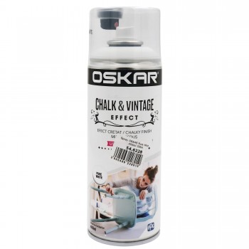 Краска с эффектом chalky finish для внутренних и наружных работ OSKAR CHALK & VINTAGE EFFECT Pure White, матовый 400 мл