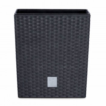 Кашпо для цветов Prosperplast Rato Low DRTS265L-S423 262х262х266 мм, 15.8 л, квадратное, с вкладышем 11 л