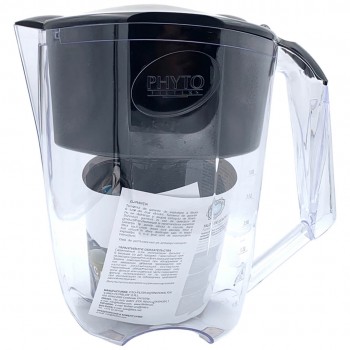 Filtru cană PHYTO Filter Gigant graphite pentru apă rece 5 l + mineralizatoare (2 buc.) + cartuș (2 buc.)