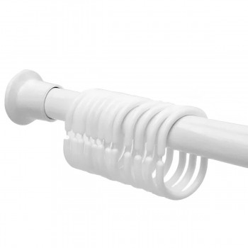 Șină pentru perdele baie din metal, alb 300 cm (Art. 6552)