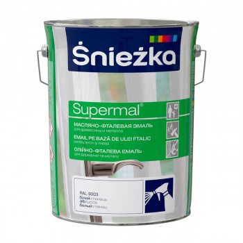 Краска масляно-фталевая Sniezka Supermal белый глянец RAL9003 5 л