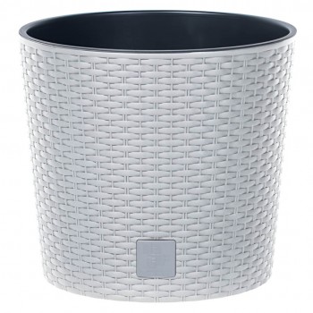 Горшок для цветов Prosperplast Rato Round 8.7 л, 21х25 см, белый DRTUS250L-S449
