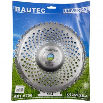 Cuțit pentru trimer BAUTEC 255 x 25,4 mm, 40 dinți (Art. 6706)