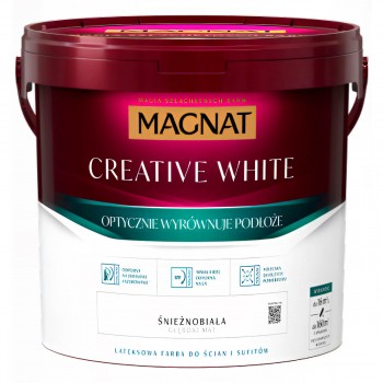 Латексная краска Magnat Creative White 2,5 л для стен и потолков, устойчивая к мытью