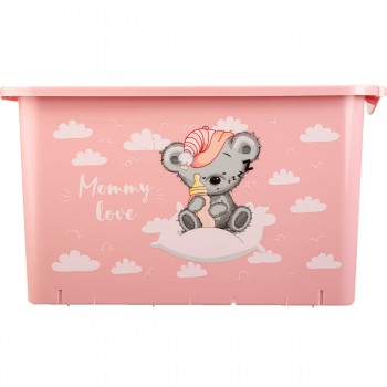 Контейнер для игрушек BEROSSI Mommy Love 15 л с крышкой нежно-розовый 396 х 241 х 232 мм AC49163000