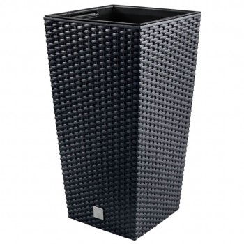 Цветочный горшок Prosperplast Rato Square DRTS225-S433, 22.5х22.5х42.1 см, объем 16,3 л, цвет антрацит