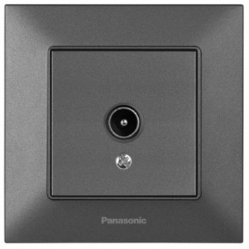 Розетка телевизионная Panasonic Arkedia Slim скрытая установка антрацит WNTC0451-2DG