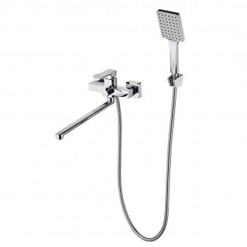 Смеситель для ванны с душевым гарнитуром MAT|ECO Pixel однорычажный, хром