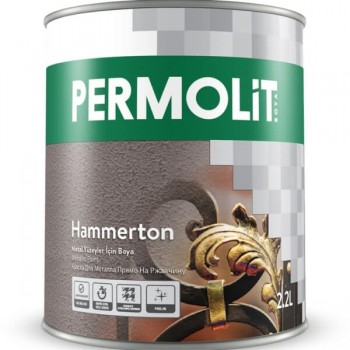 Vopsea pentru metal PERMOLIT Hammerton (direct pe rugină; 2.2 l; gri) 1304