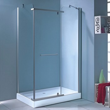 Cabină de duș MPN 120x80x200 cm, dreptunghiulară, cădiță joasă, sticlă transparentă 6 mm