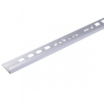 Profil din aluminiu pentru gresie Z8 Dekora 8 mm, colț extern, Polish Silver, 2.5 m