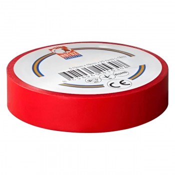 Изолента ПВХ Horoz Electric красная, рулон 18.3 м