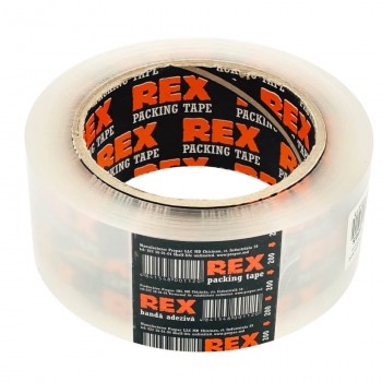 Bandă adezivă transparentă REX pentru ambalare (45 mm x 200 m)
