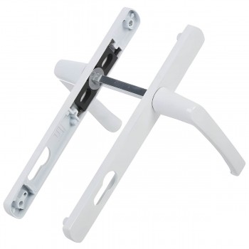 Ручки дверные на планке Kale Kilit FLIPPER KEFL85BU, узкие 25х195х85 мм, межосевое 85 мм, белые, алюминий, под евроцилиндр