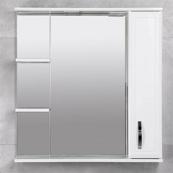 Зеркальный шкаф BAYRO Allure 800х750 мм правая белый
