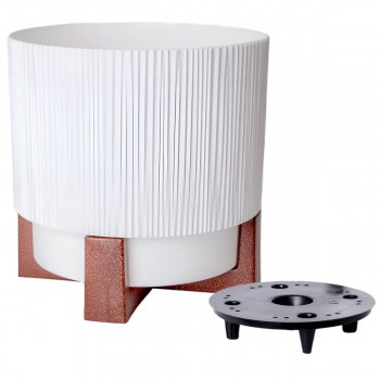 Горшок для цветов Aleana Oslo со вставкой и декоративной подставкой, d.16 см (Арт. 128023)