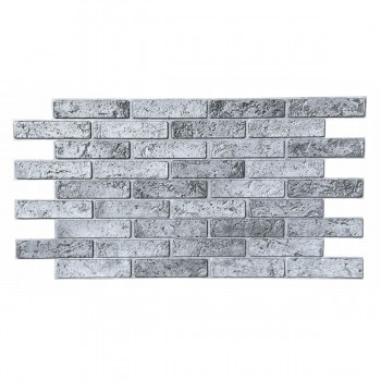 Декоративная стеновая панель ПВХ 96х48 см Кирпич бетон, серый