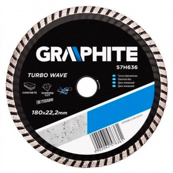 Disc diamantat Turbo Wave 180 x 22.2 mm GRAPHITE 57H636