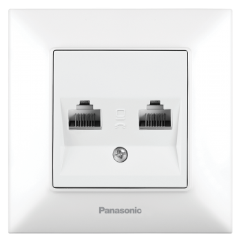 Розетка компьютерная Panasonic Arkedia Slim скрытая установка белая WNTC0406-2WH